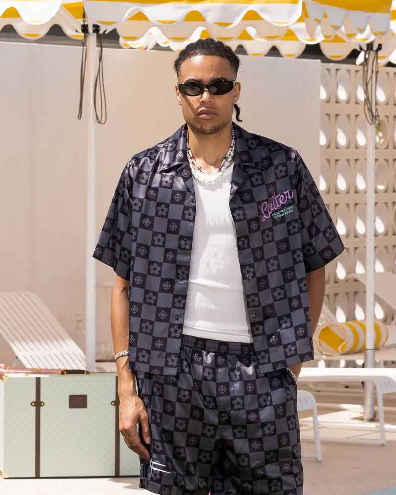 Loiter Midsummer Button Up Shirt Black 1