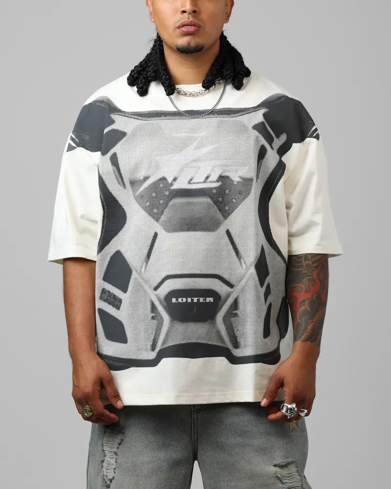 Loiter Motocross Vintage T-Shirt Off White/Grey 1