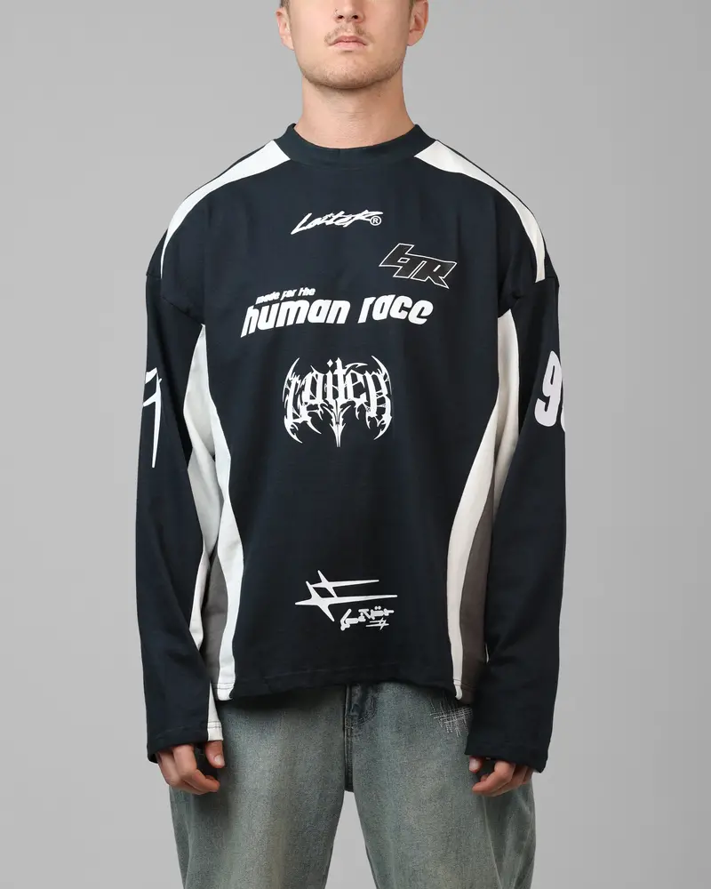 Loiter Night Crawler Long Sleeve T-Shirt Black/White 1