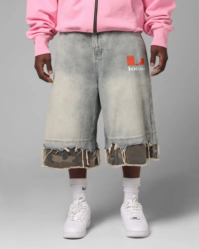 Loiter Oil Rig Denim Jorts Blue Wash 1