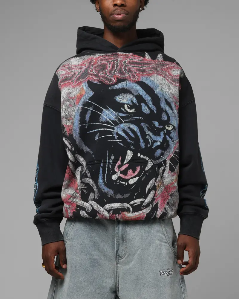 Loiter Panther Airbrush Hoodie Black 1