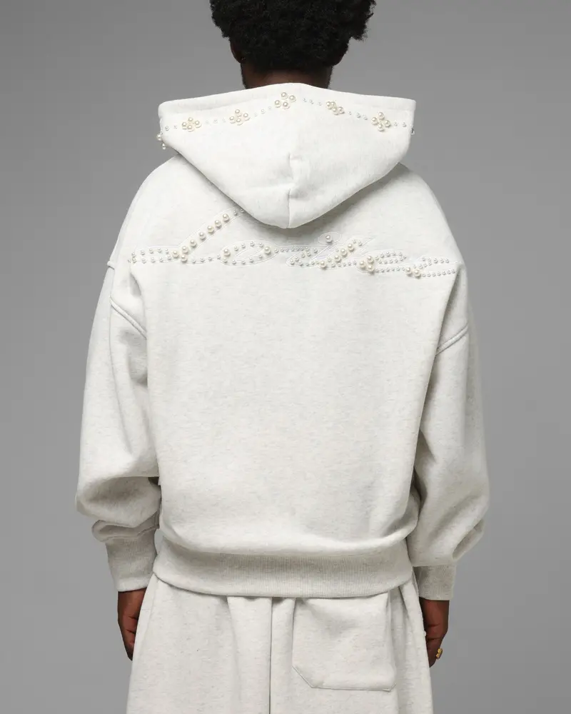 Loiter Pearl Zip Hoodie Off White 1