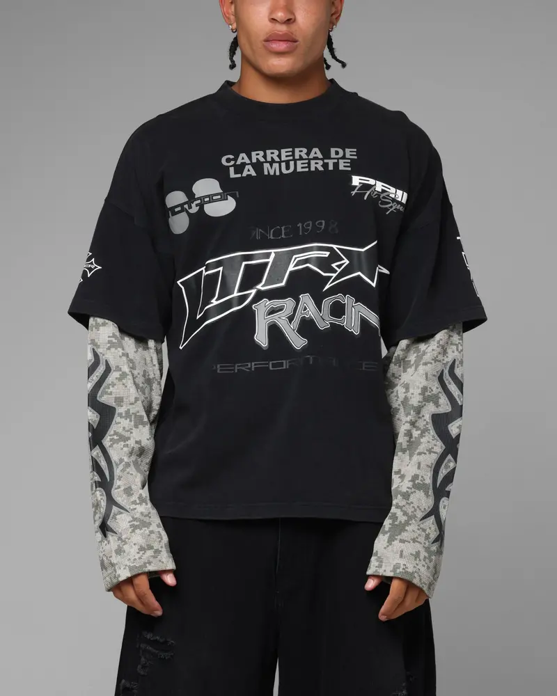 Loiter Performance Layered Long Sleeve T-Shirt Black 1