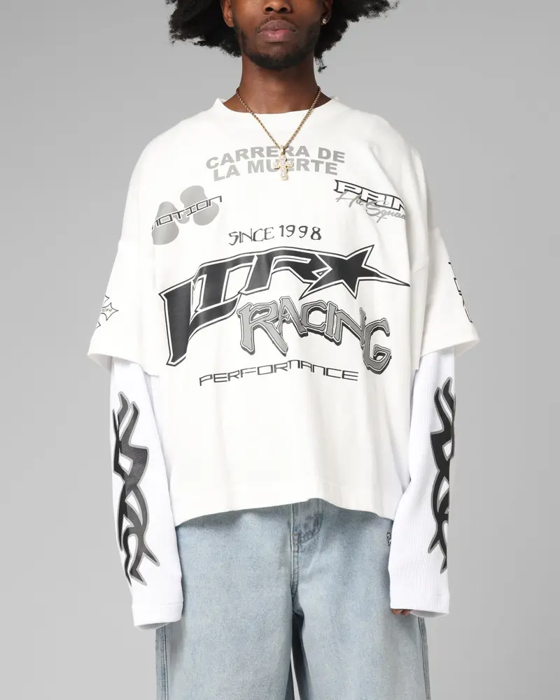 Loiter Performance Layered Long Sleeve T-Shirt Off White 1