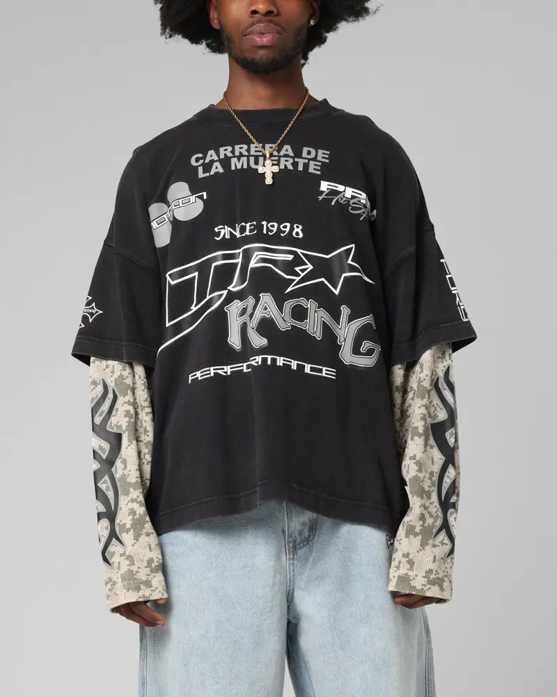 Loiter Performance Layered Long Sleeve T-Shirt Vintage Black 1