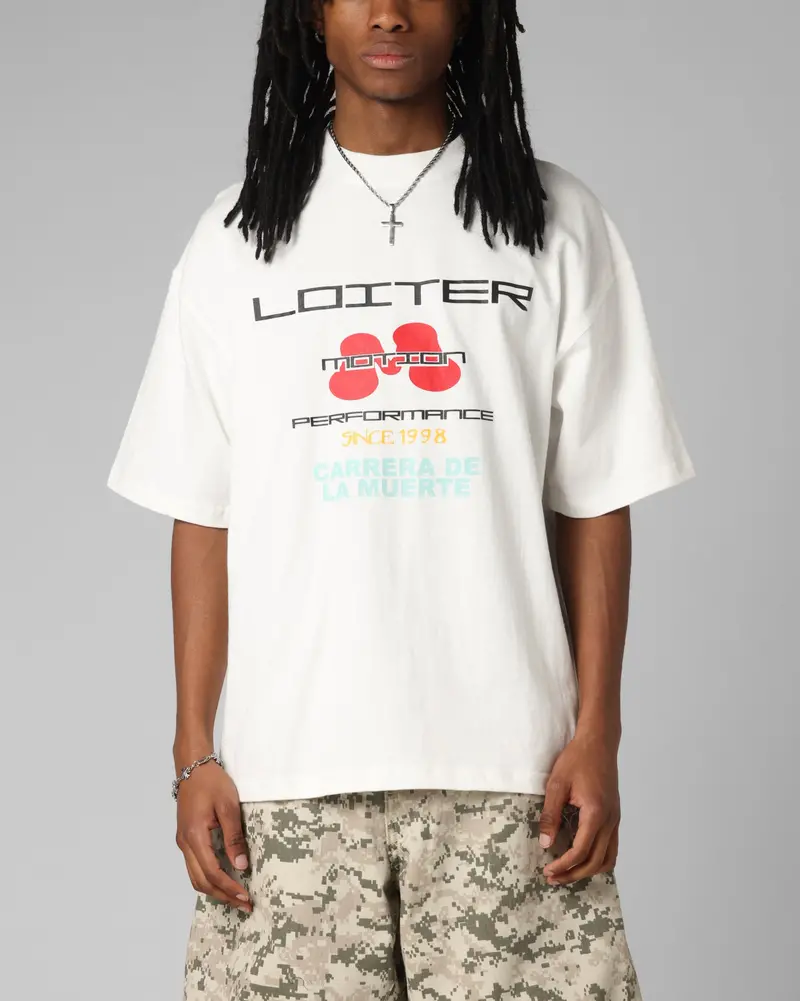Loiter Performance Premium T-Shirt Off White 1