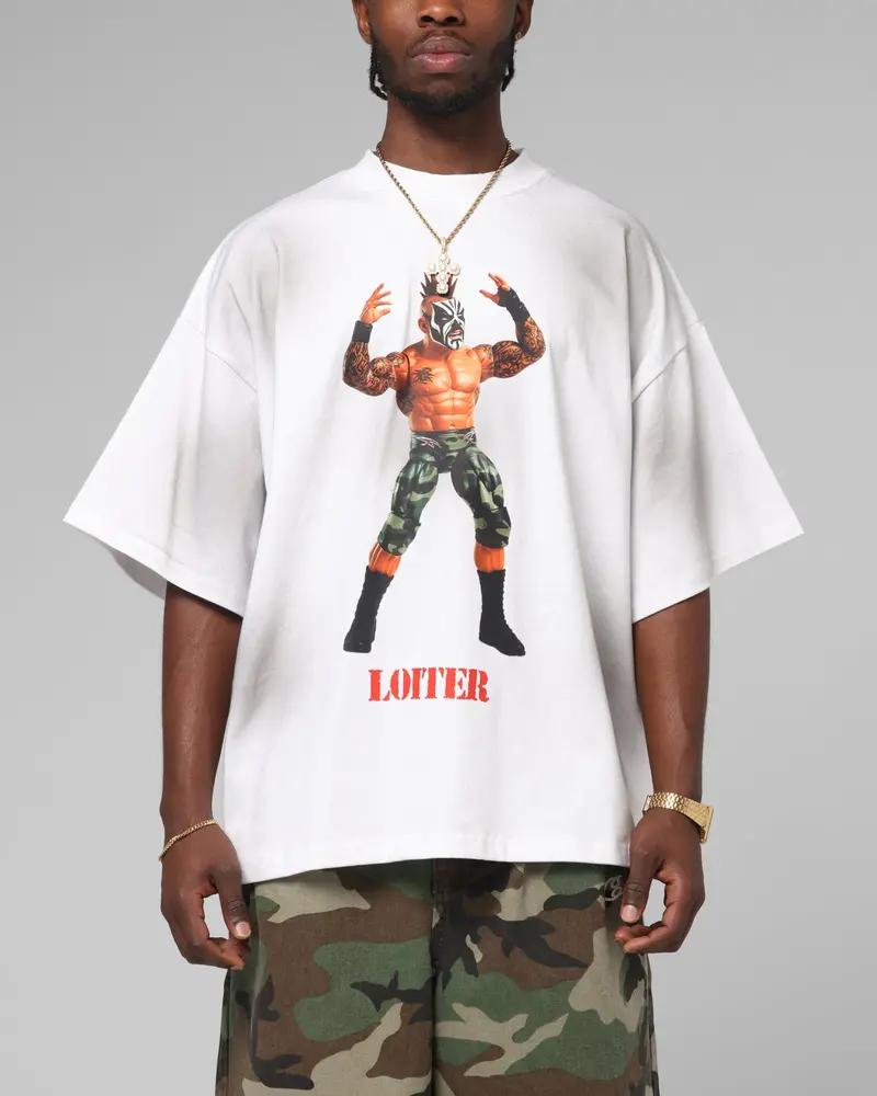Loiter Premium Action Figure T-Shirt White 1