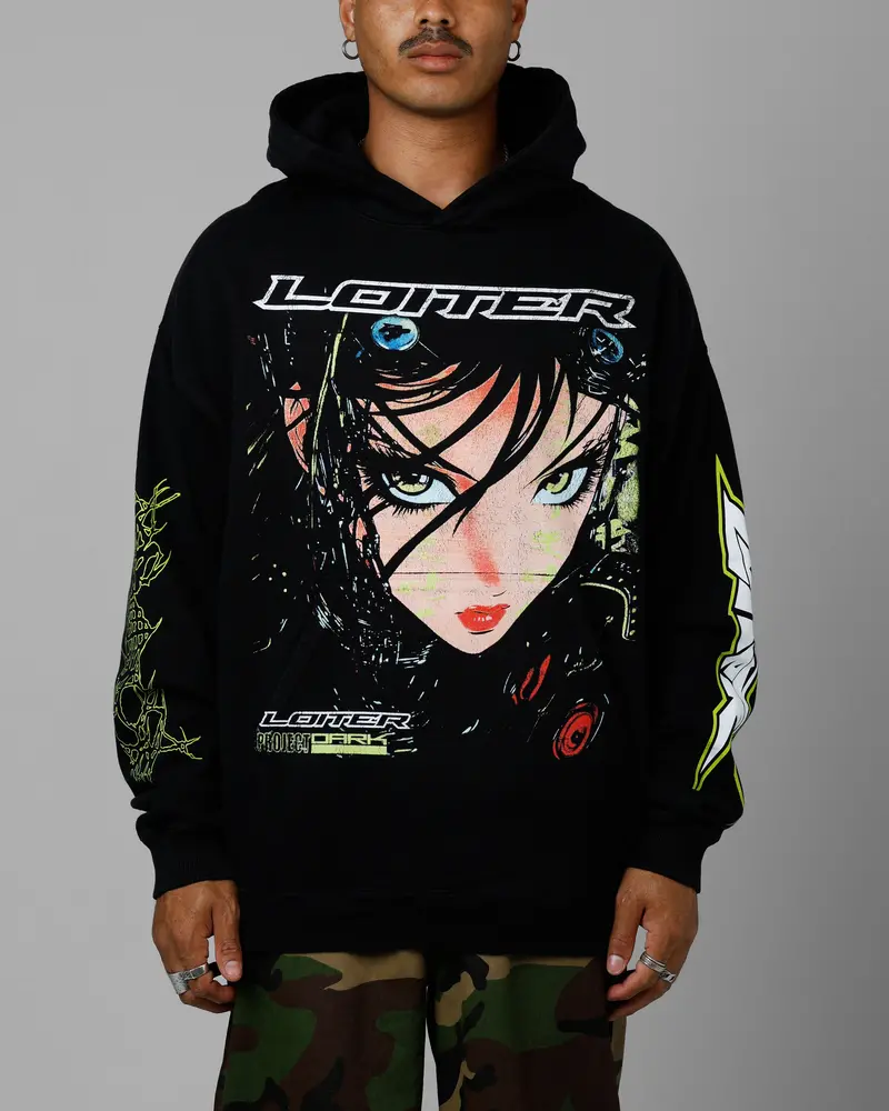 Loiter Project Dark Premium Hoodie Black 1