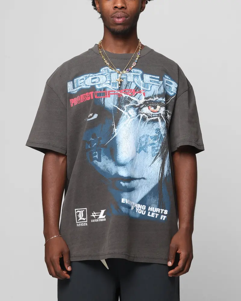 Loiter Project Dark Vintage T-Shirt Black Wash 1