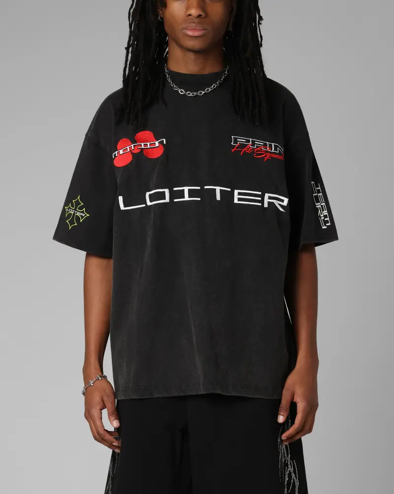Loiter Racing Premium T-Shirt Charcoal 1