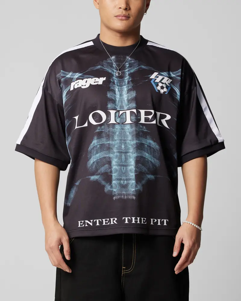 Loiter Ribcage Sports T-Shirt Black 1