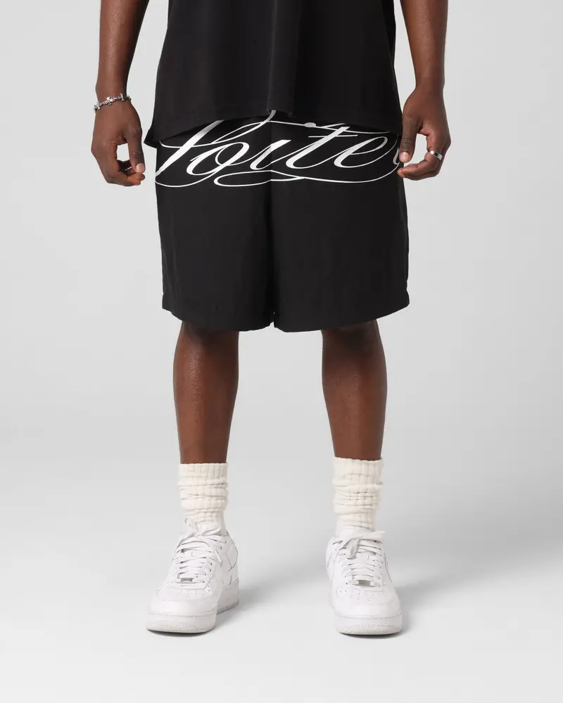 Loiter Script Walk Shorts Black 1