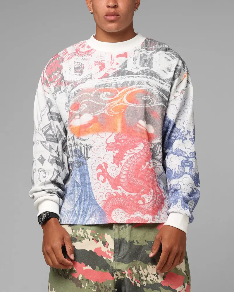 Loiter Sketch Book Long Sleeve T-Shirt White 1