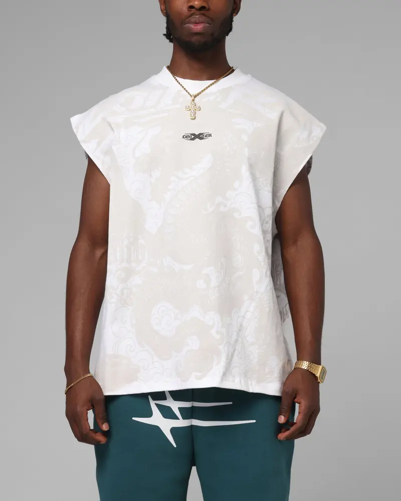 Loiter Sketch Book Muscle T-Shirt White 1