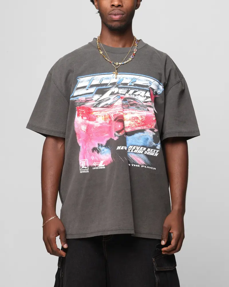 Loiter Speed Vintage T-Shirt Black Wash 1