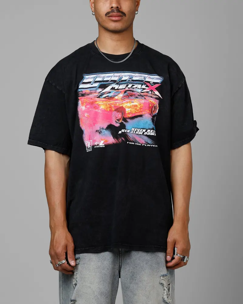 Loiter Speed Vintage T-Shirt Washed Black 1