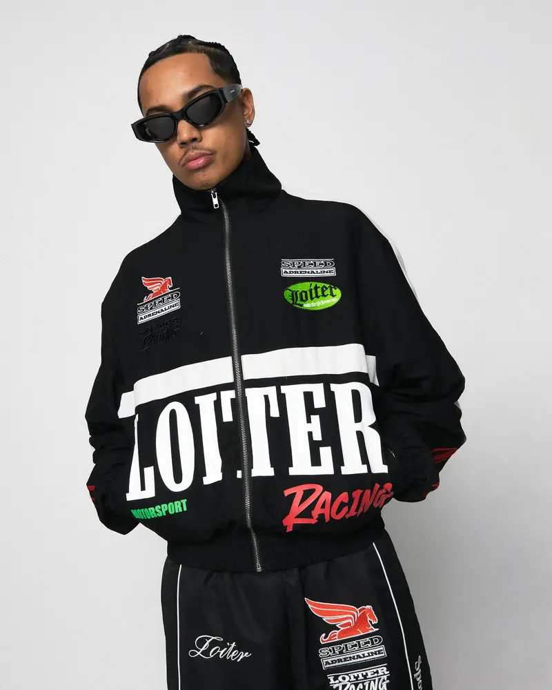 Loiter Speedway Windbreaker Jacket Black 1