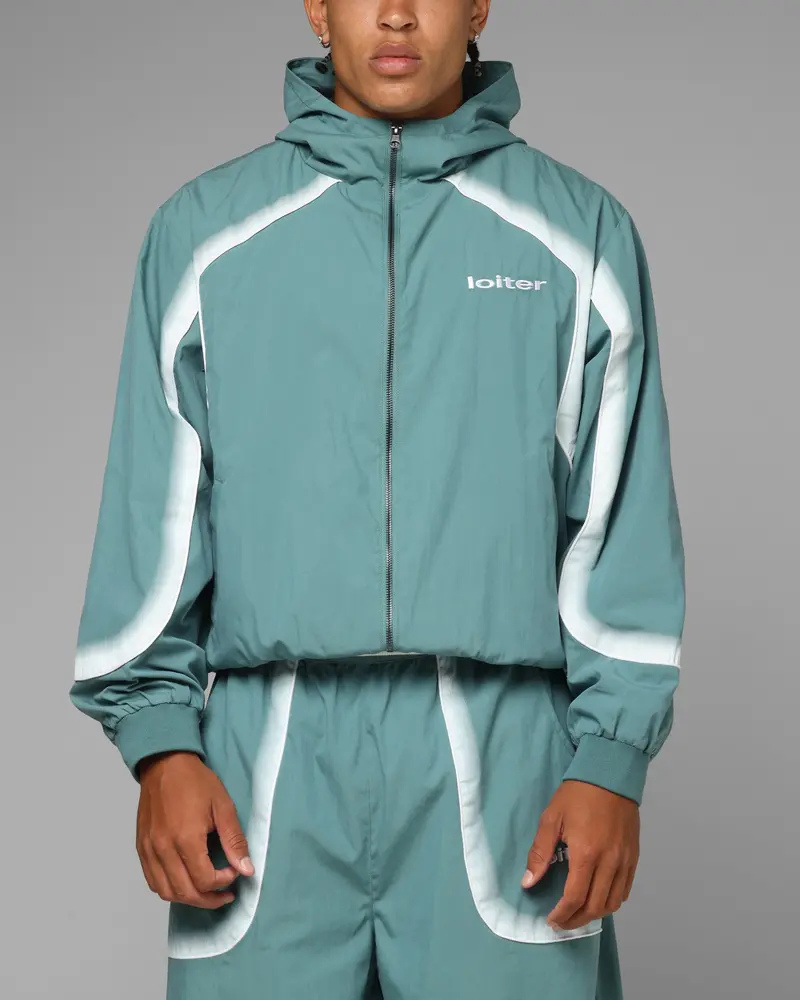 Loiter Spray Day Track Jacket Teal 1