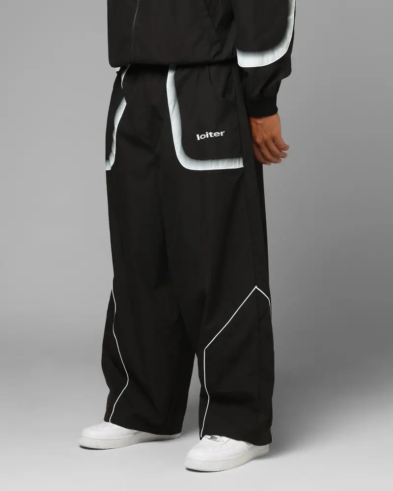 Loiter Spray Day Trackpants Black 1