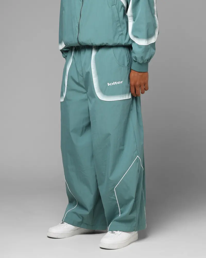 Loiter Spray Day Trackpants Teal 1