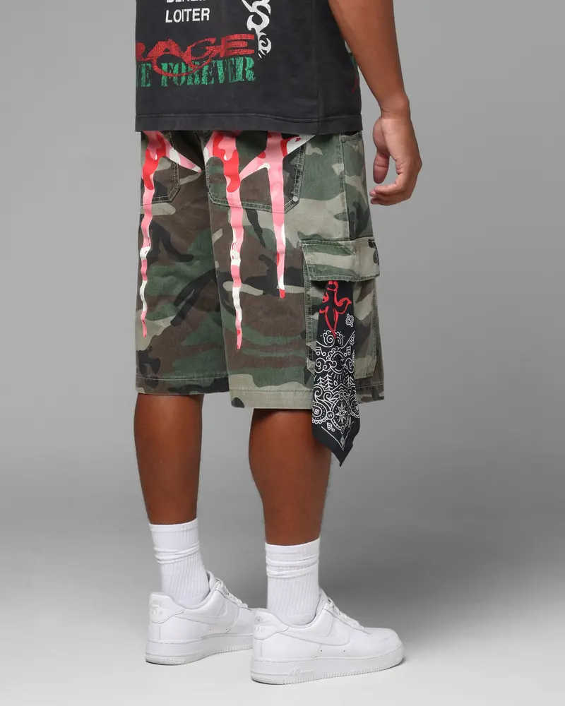 Loiter Star Born Cargo Shorts Camo 1