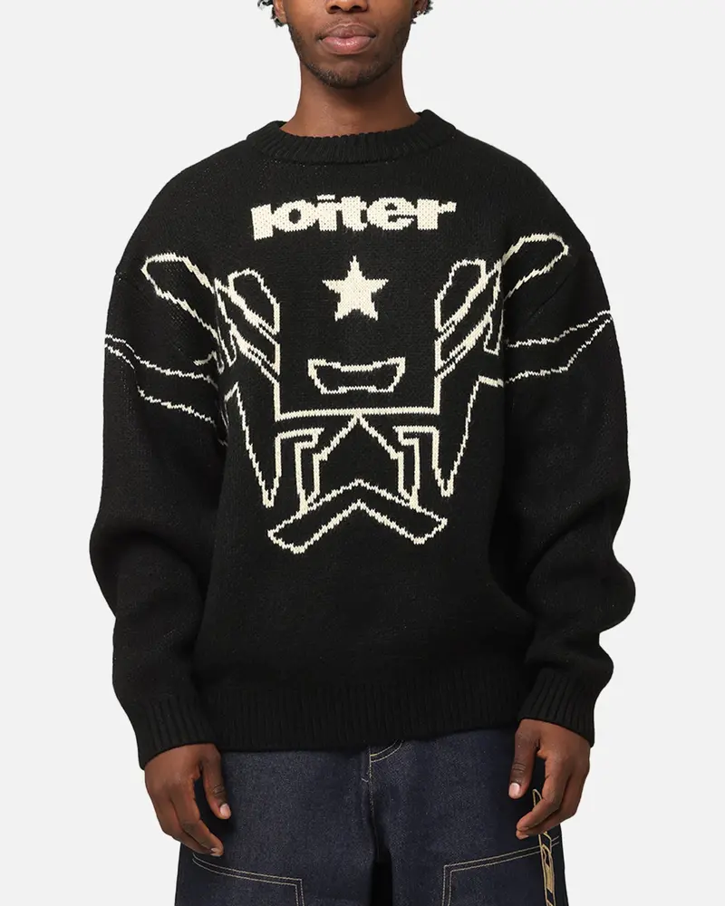 Loiter Substance Knit Sweater Black 1