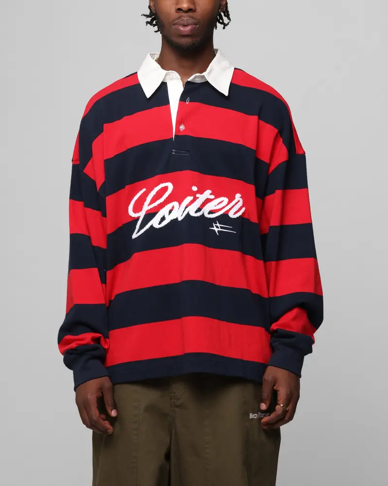 Loiter Sunday Rugby Jersey Red/Navy 1