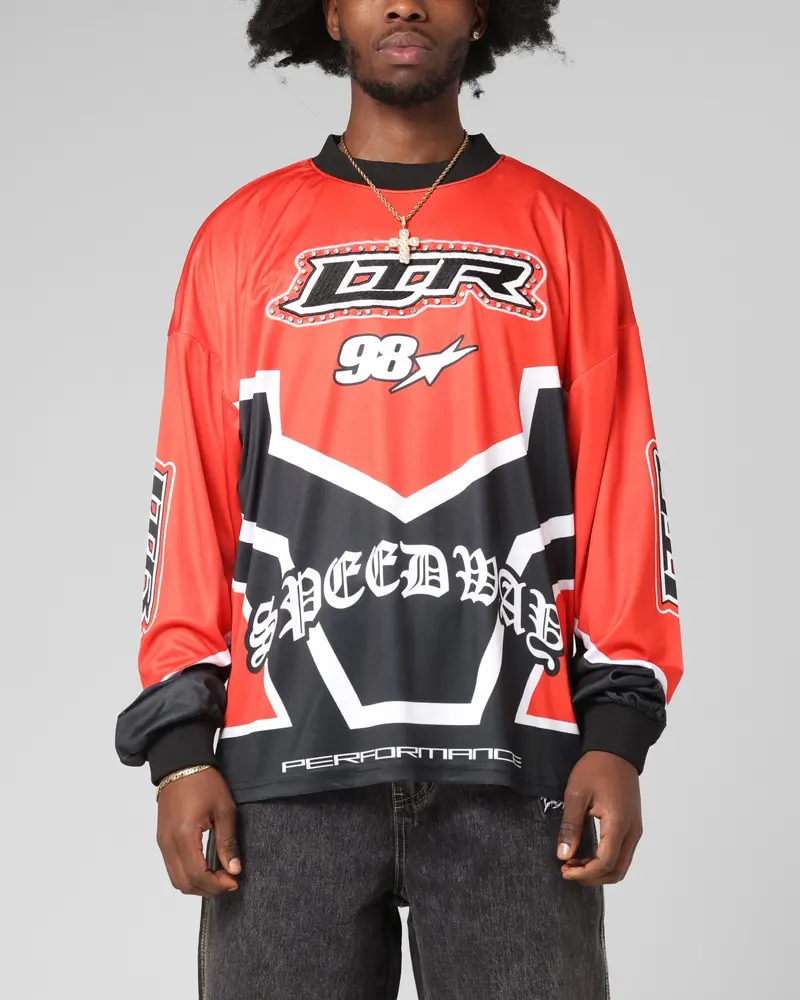 Loiter Thrill Racing Long Sleeve T-Shirt Red 1