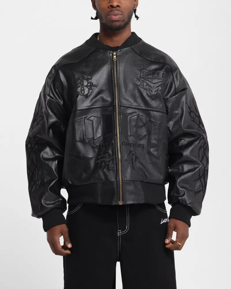 Loiter Tokyo Drift Vegan Leather Jacket Black 1