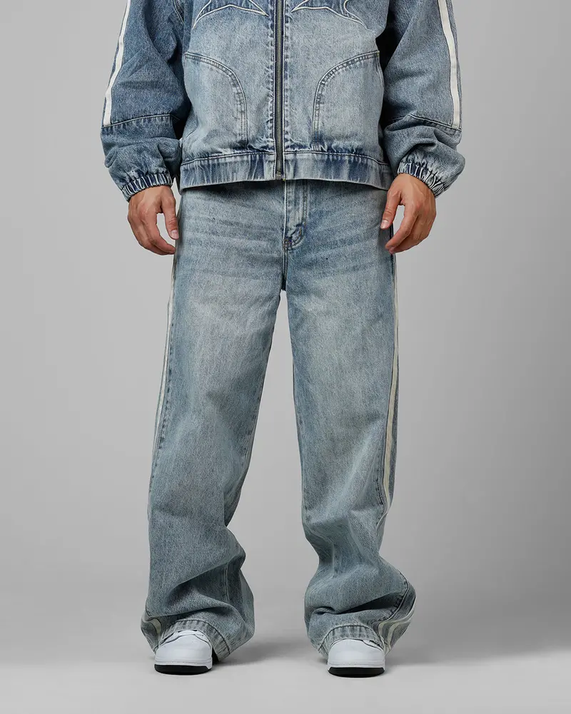 Loiter Track Star Denim Jeans Blue Wash 1