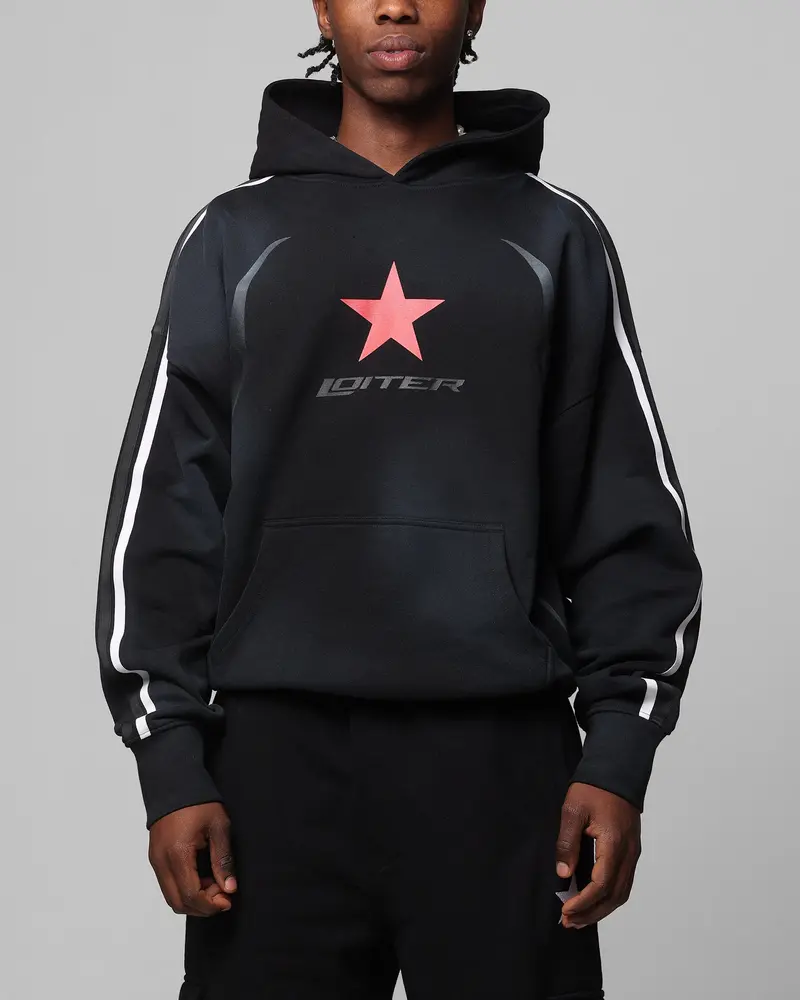 Loiter Trackstar Hoodie Washed Black 1