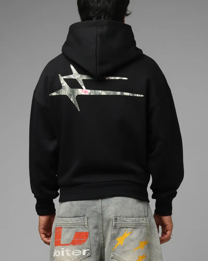 Loiter Ultra Hybrid Zip Hoodie Black/Camo 1