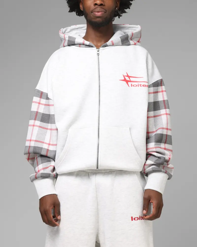 Loiter Ultra Hybrid Zip Hoodie Off White/Red 1