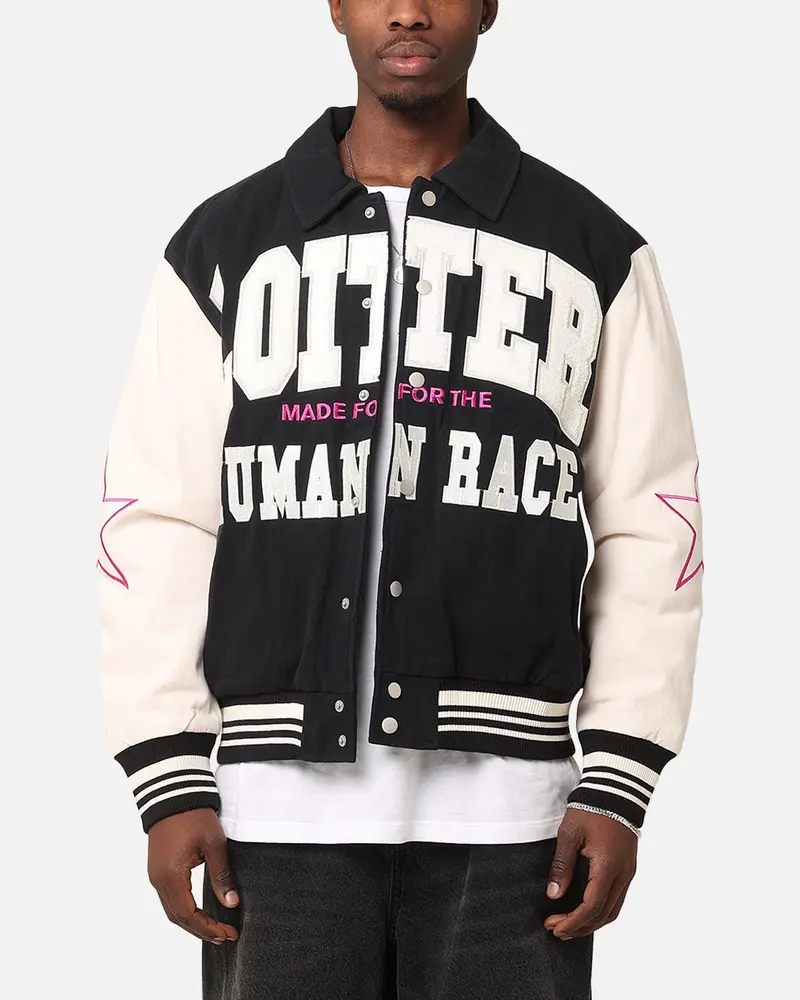 Loiter Vice City Varsity Jacket Black 1