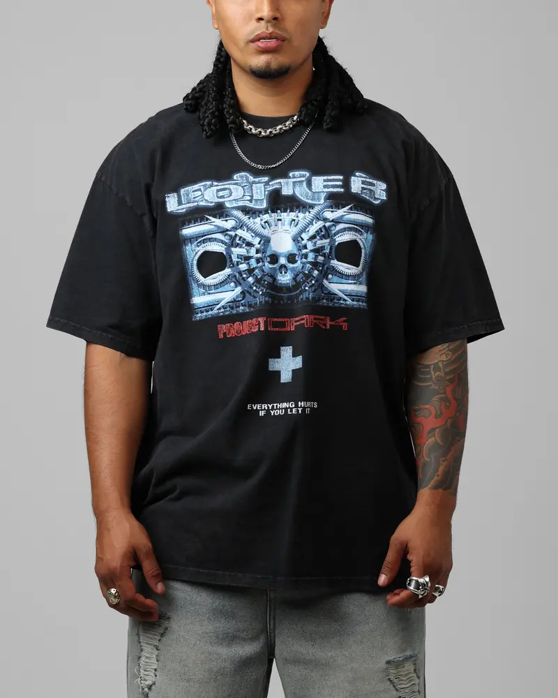 Loiter Void Vintage T-Shirt Black Wash 1