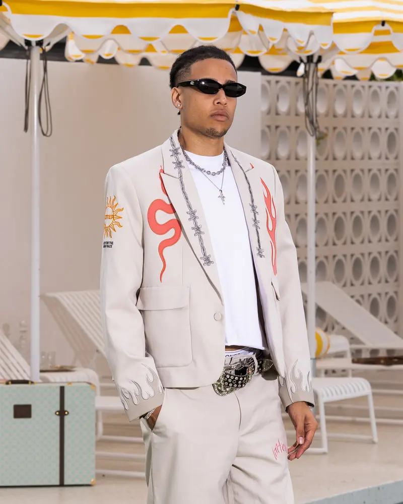 Loiter Western Blazer Jacket Off White 1
