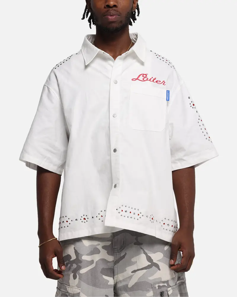 Loiter Western Button Up Shirt Cream 1