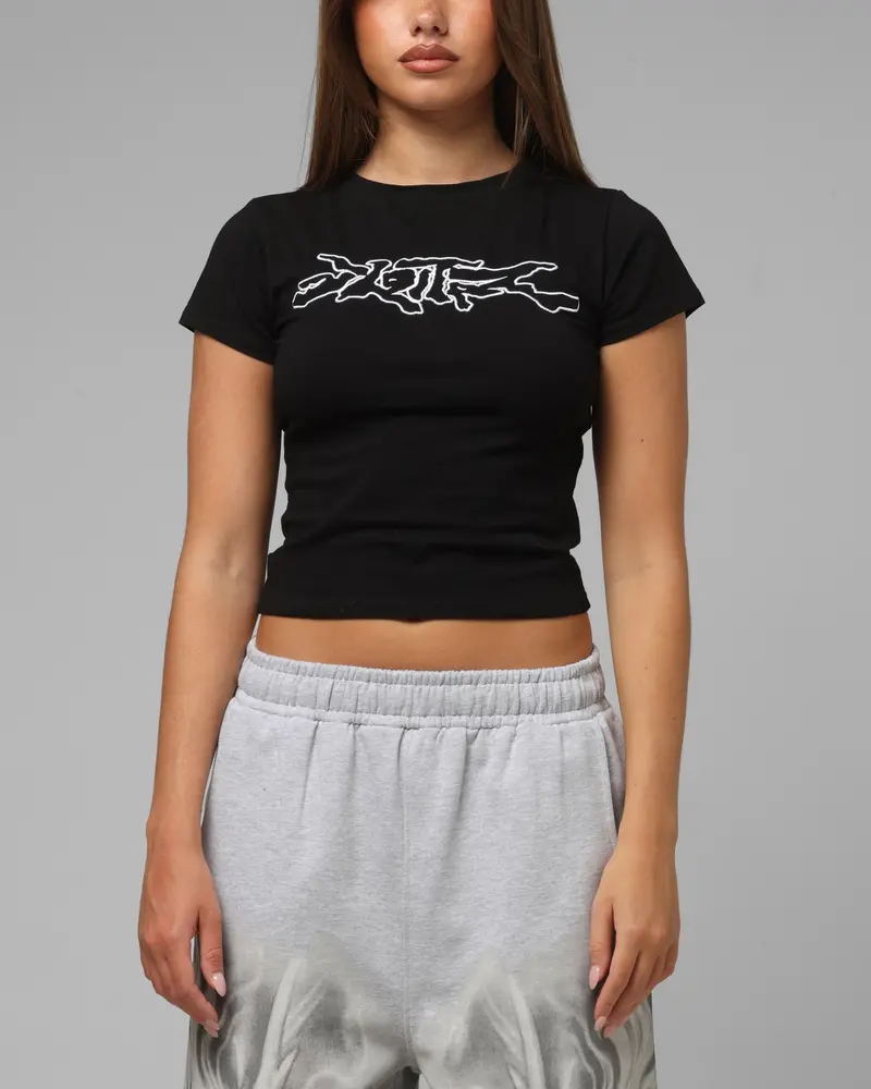 Loiter Women's Global Baby T-Shirt Black 1