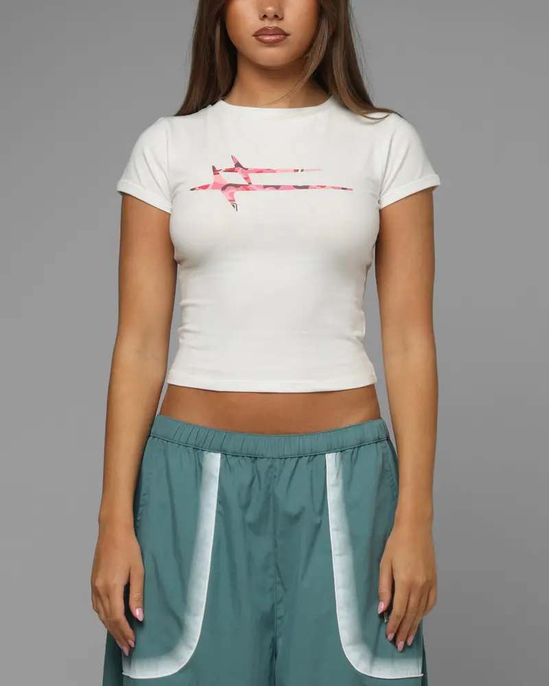 Loiter Women's Hybrid Baby T-Shirt White 1