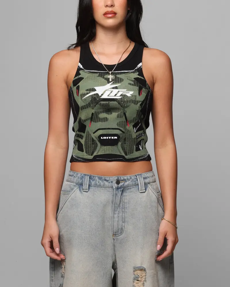 Loiter Women's Motorsport Tank Black 1