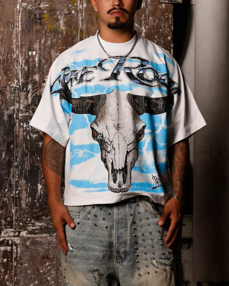 Loiter X Wwe The Rock Vintage T-Shirt Off White 1