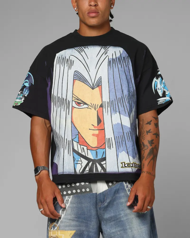Loiter X Yu-Gi-Oh! Pegasus T-Shirt Vintage Black 1