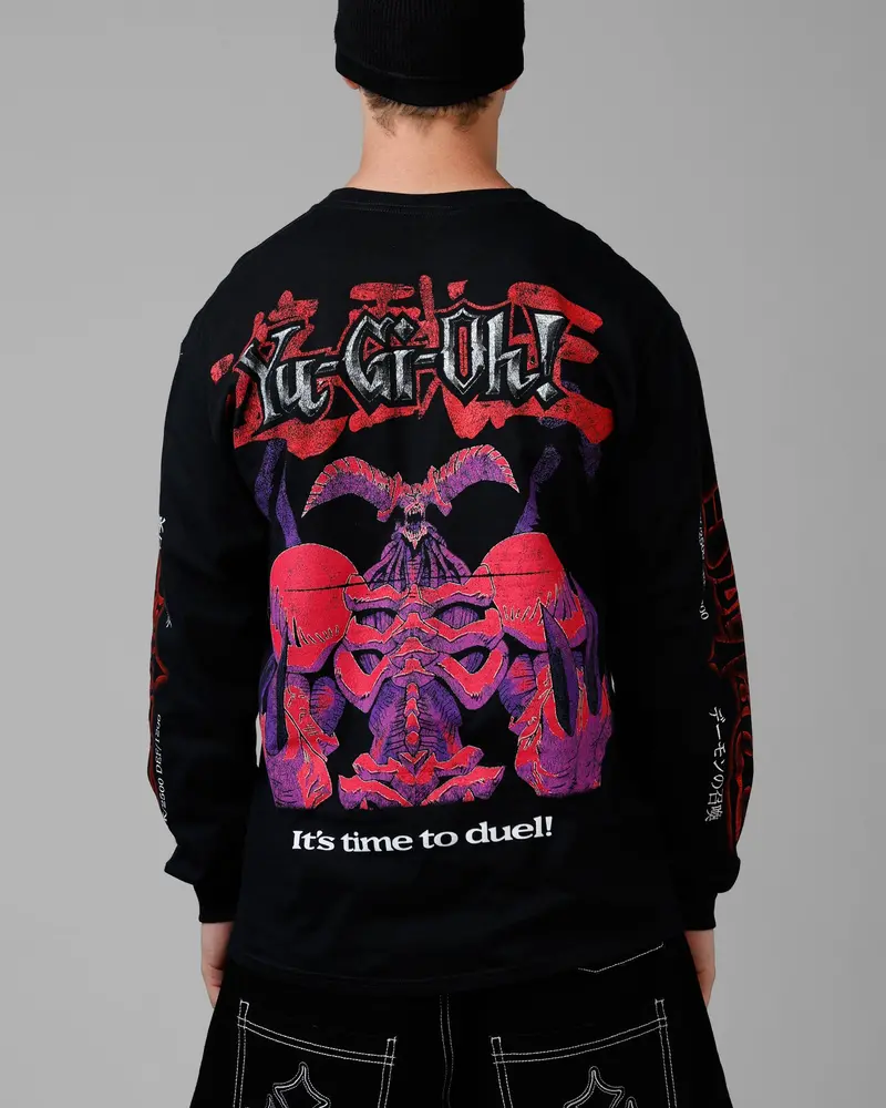 Loiter X Yu-Gi-Oh! Summoned Skull Long Sleeve T-Shirt Black 1