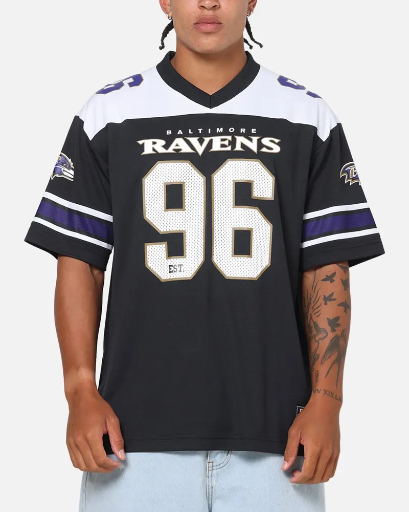 Majestic Athletic Baltimore Ravens Glenver Mesh Oversized T-Shirt Black 1