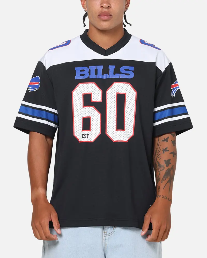 Majestic Athletic Buffalo Bills Glenver Mesh Oversized T-Shirt Black 1