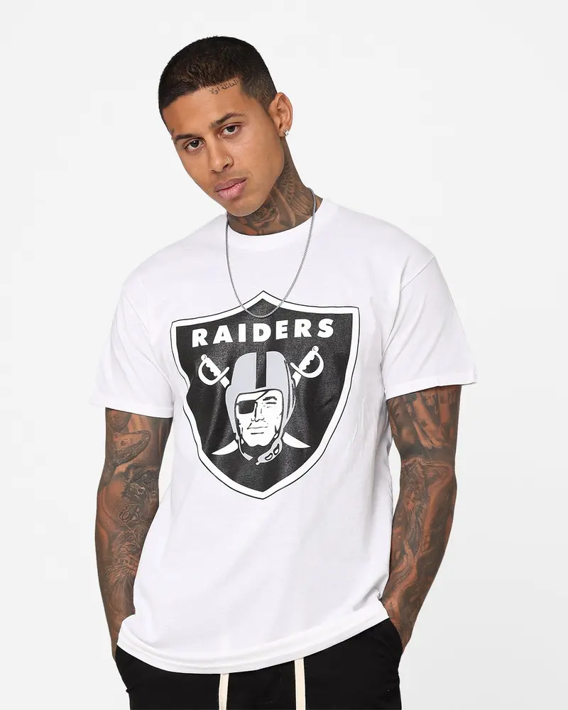 Majestic Athletic Las Vegas Raiders Prism T-Shirt Vintage White 1