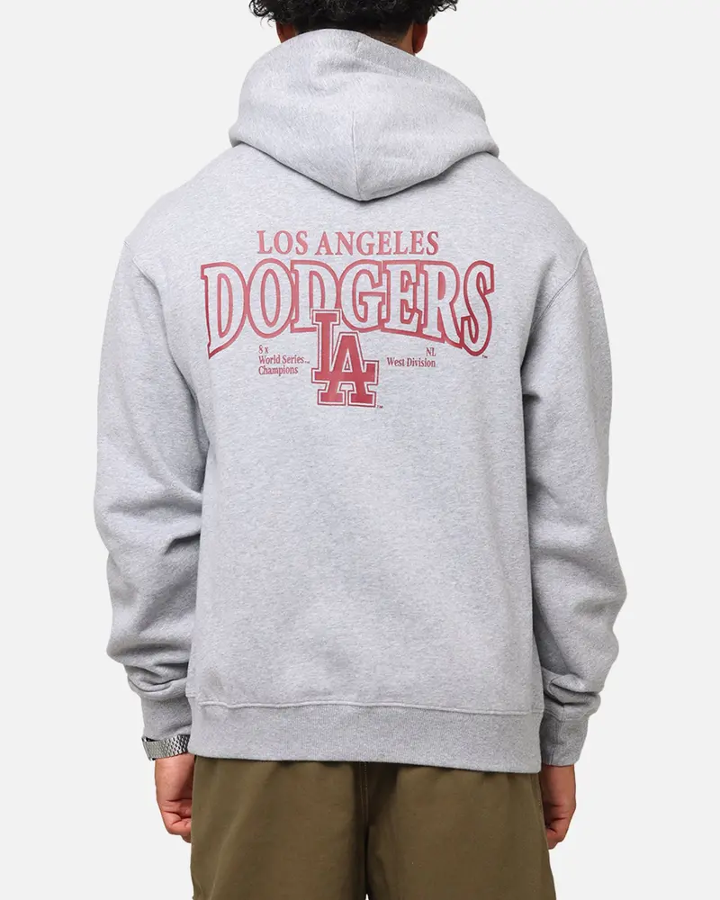 Majestic Athletic Los Angeles Dodgers Arch Mercer Hoodie Grey Marle 1