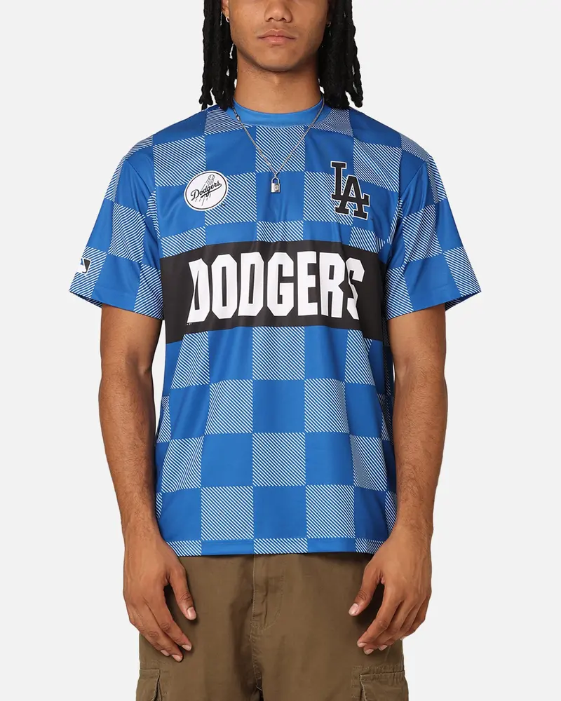 Majestic Athletic Los Angeles Dodgers Team Line Checkered Jersey White/Royal 1