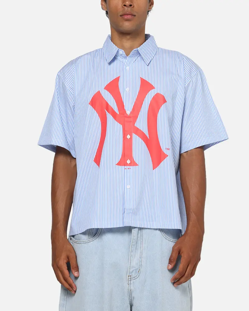 Majestic Athletic New York Yankees Graphic Boxy Shirt White/Blue 1