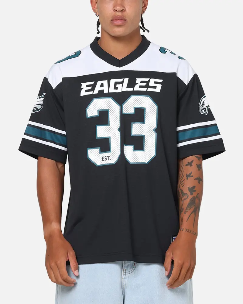 Majestic Athletic Philadelphia Eagles Glenver Mesh Oversized T-Shirt Black 1